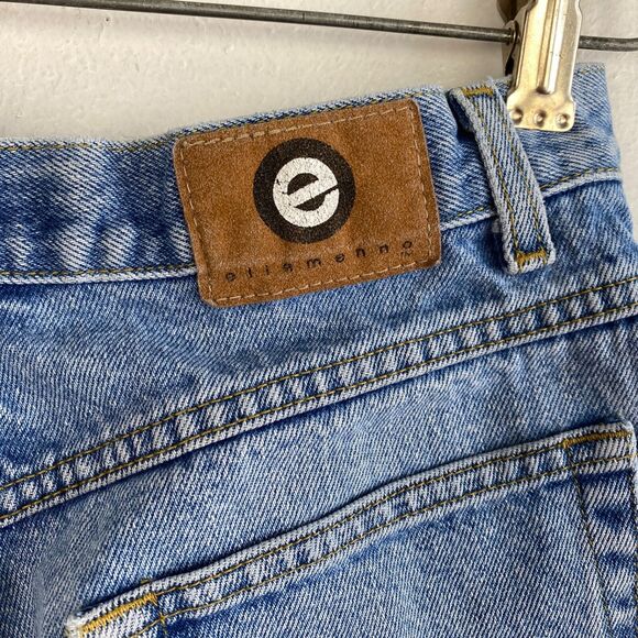 Vintage Ellemenno Womens Jeans Size 9 High Rise Straight Legs Cut Hem Boyfriend - Picture 8 of 11